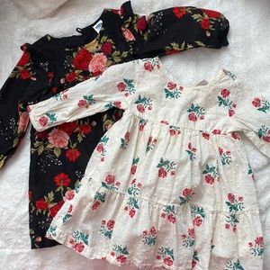 Two baby floral dresses - 6-12 Months